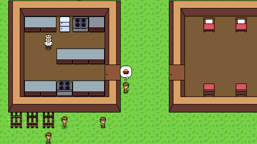 Build a kitchen and hire a camp cook to feed your campers.